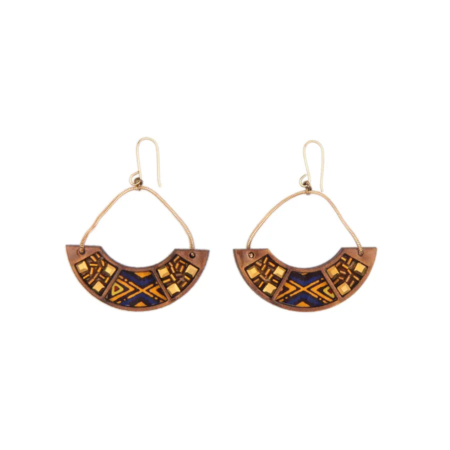 INKATURAH Banana Boat African Print Earrings