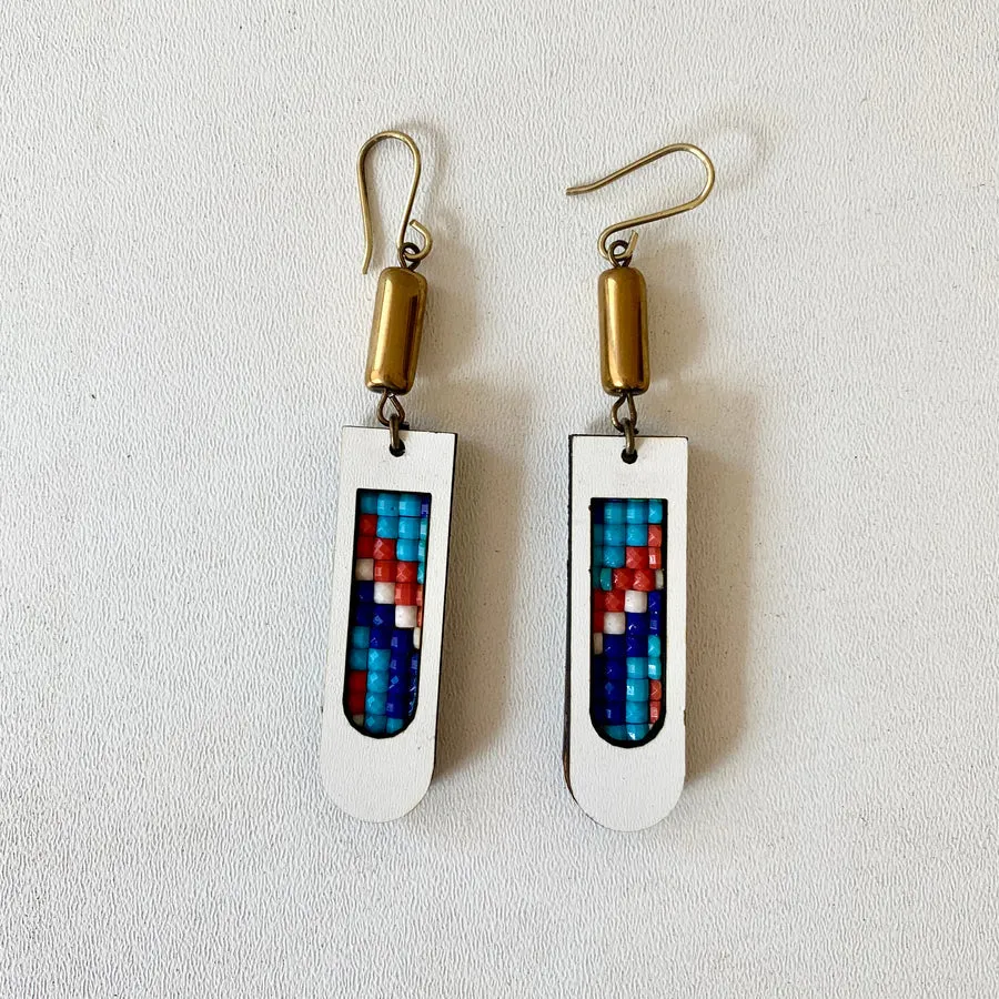 INKATURAH Jug Drops mini African Print Earrings