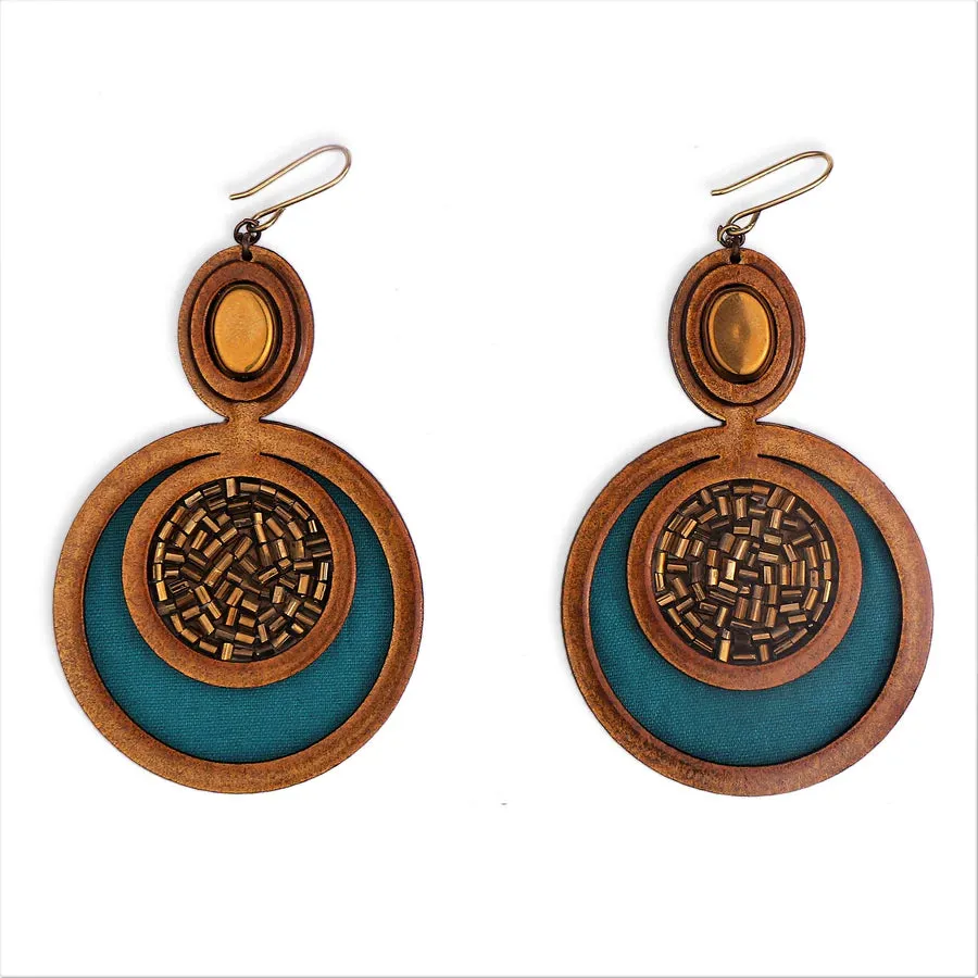 INKATURAH Mother Daughter African Print Earrings