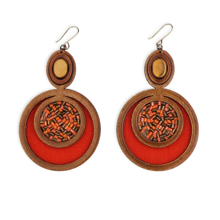 INKATURAH Mother Daughter African Print Earrings