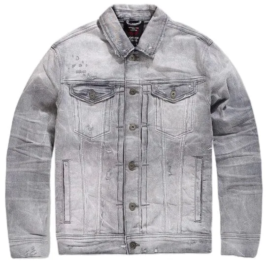 Jordan Craig Amsterdam Trucker Monochrome Jacket (Arctic Grey) JJ358R