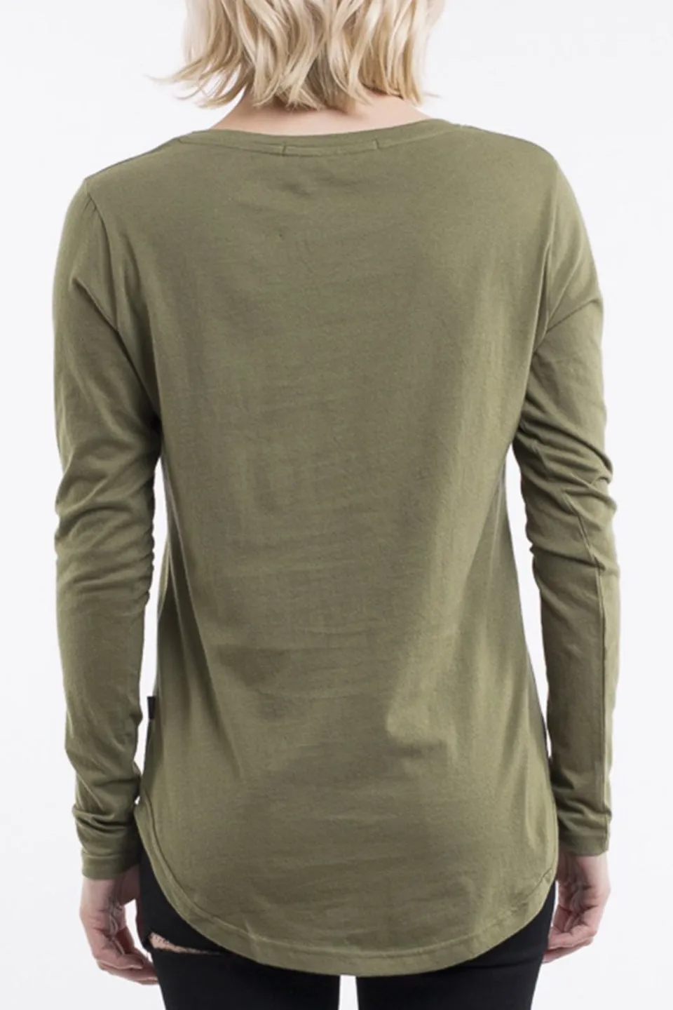 Kara Basic LS Khaki Tee