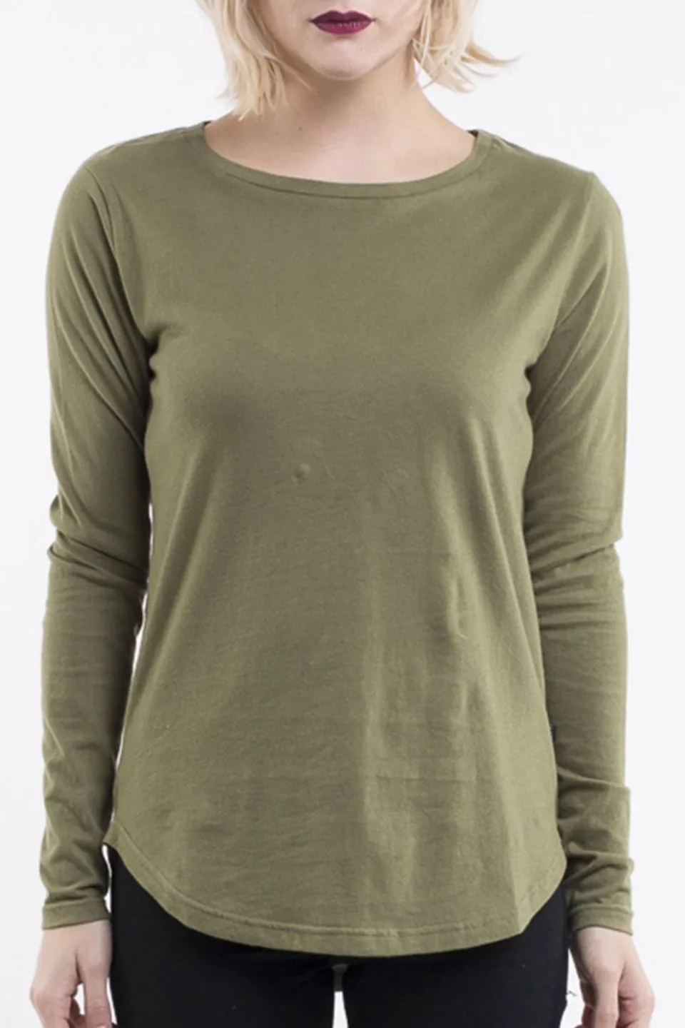 Kara Basic LS Khaki Tee