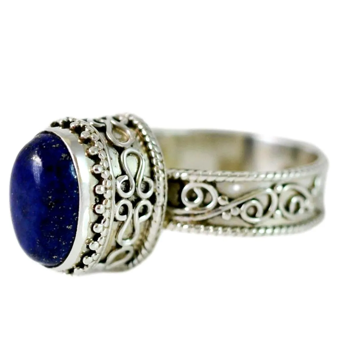 Lapis Lazuli 925 Solid Sterling Silver Handmade Ring