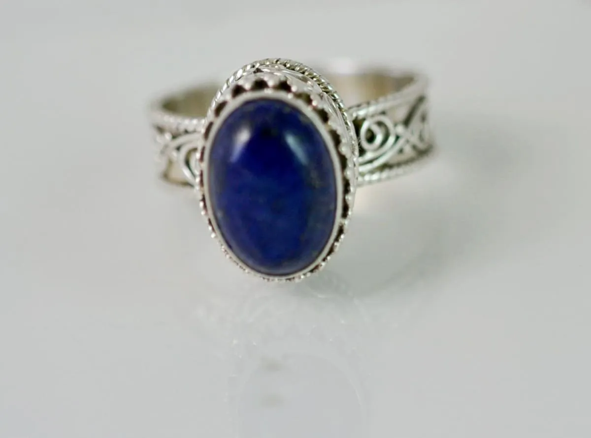 Lapis Lazuli 925 Solid Sterling Silver Handmade Ring