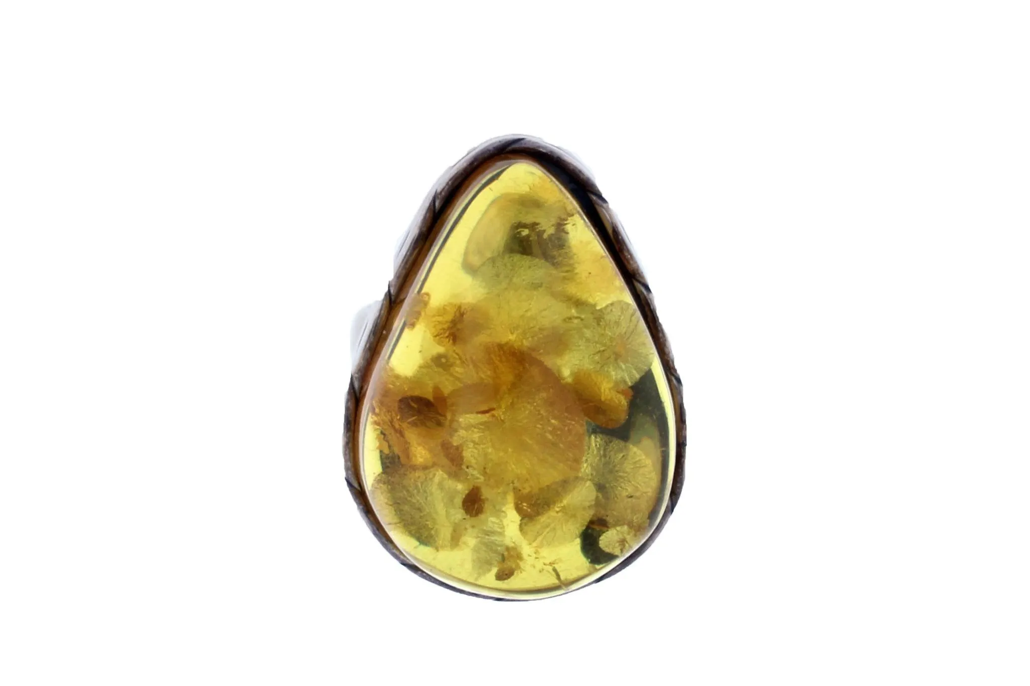 Large Genuine Amber Ring