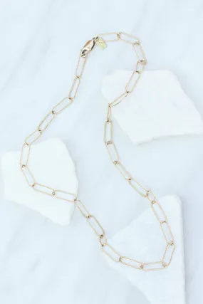 Large Link Paperclip Chain Necklace