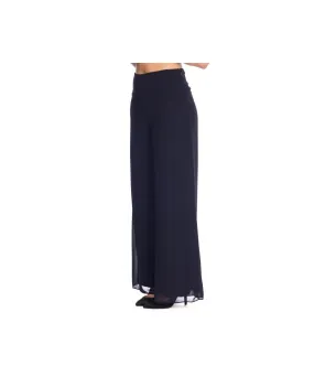 Last Tango Chiffon Wide Leg Pants - Navy