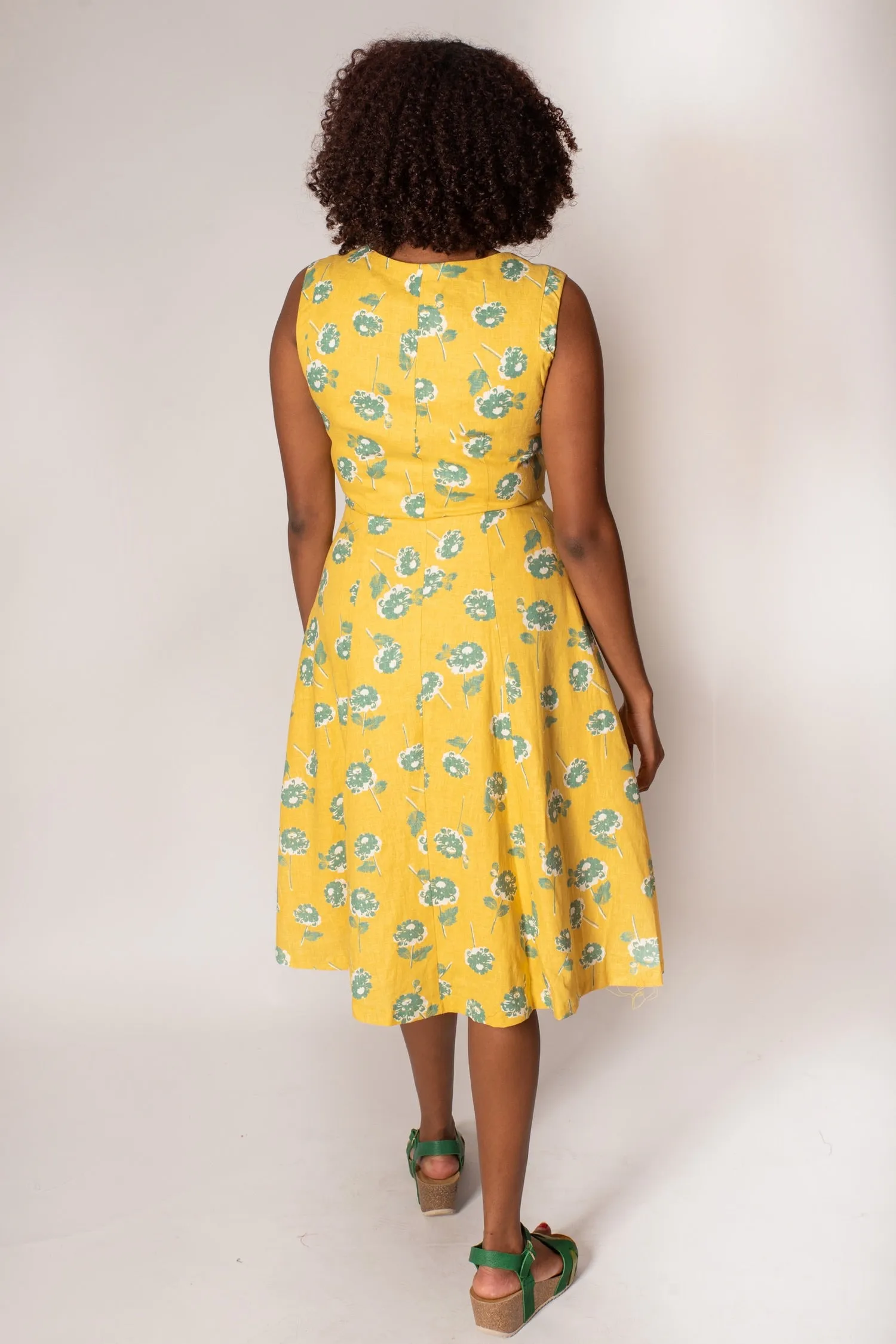 Lemon & Green Linen Dress