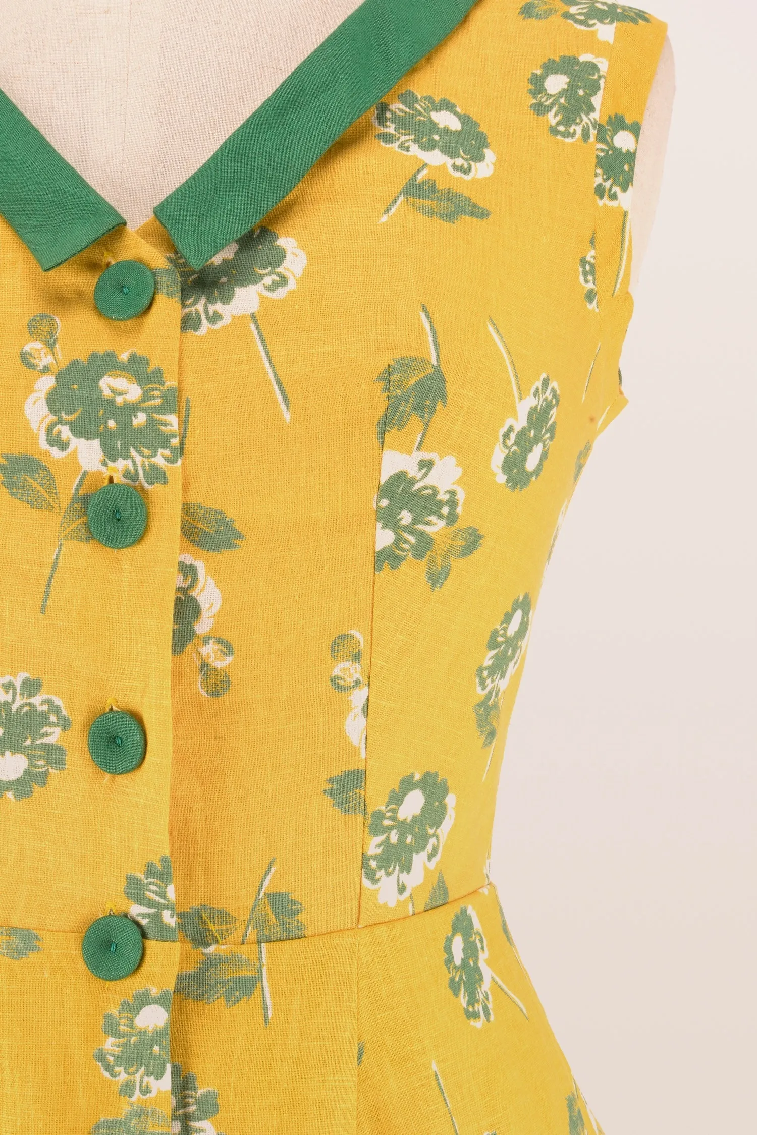 Lemon & Green Linen Dress