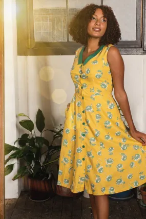 Lemon & Green Linen Dress