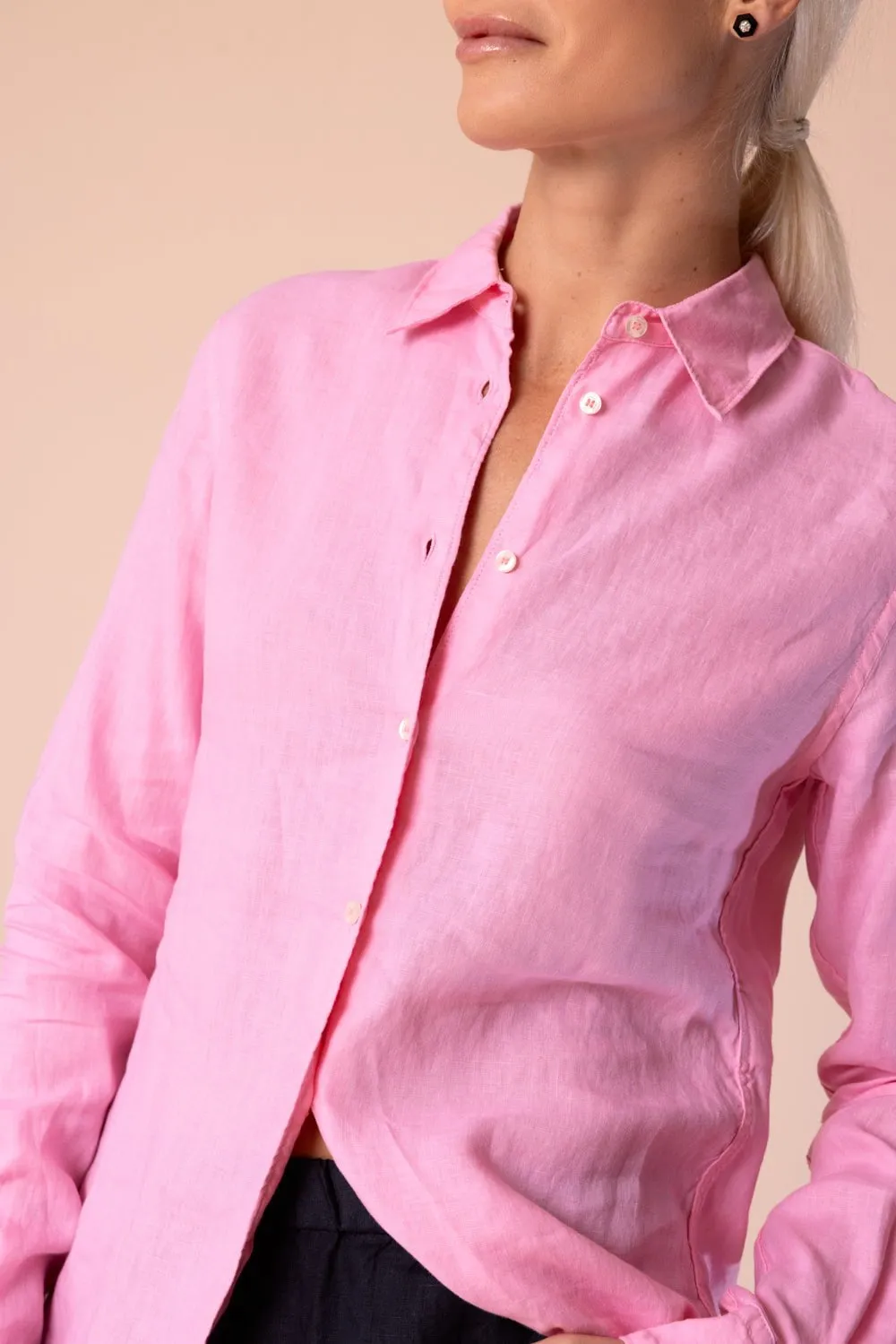 Long Sleeve Button Down Shirt - Peonia