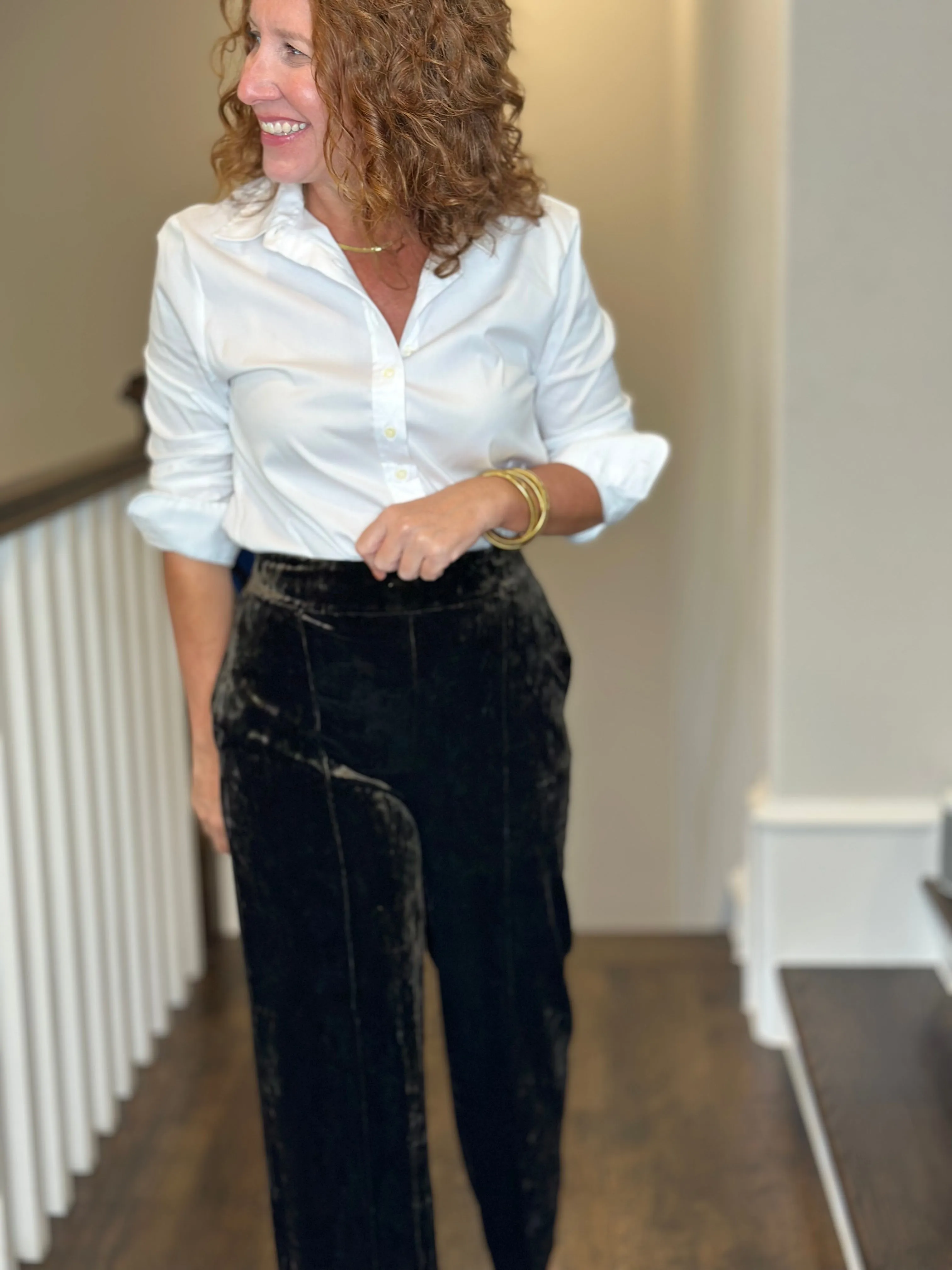 Lysse Shay Crushed Velvet Suit Pant