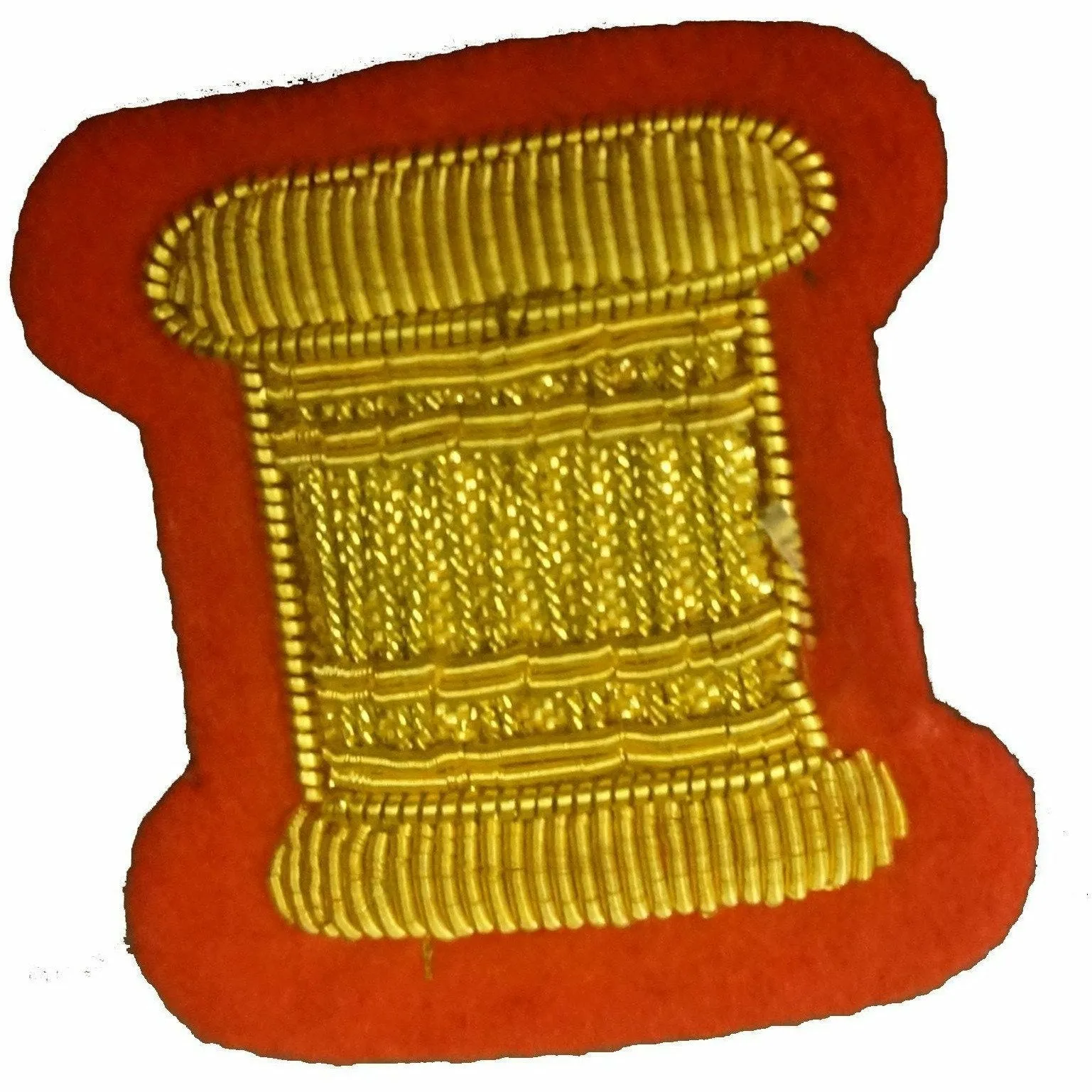 Mess Dress- Qualification Badge - Drummer - Mess Dress -  Gold on Scarlet Ground