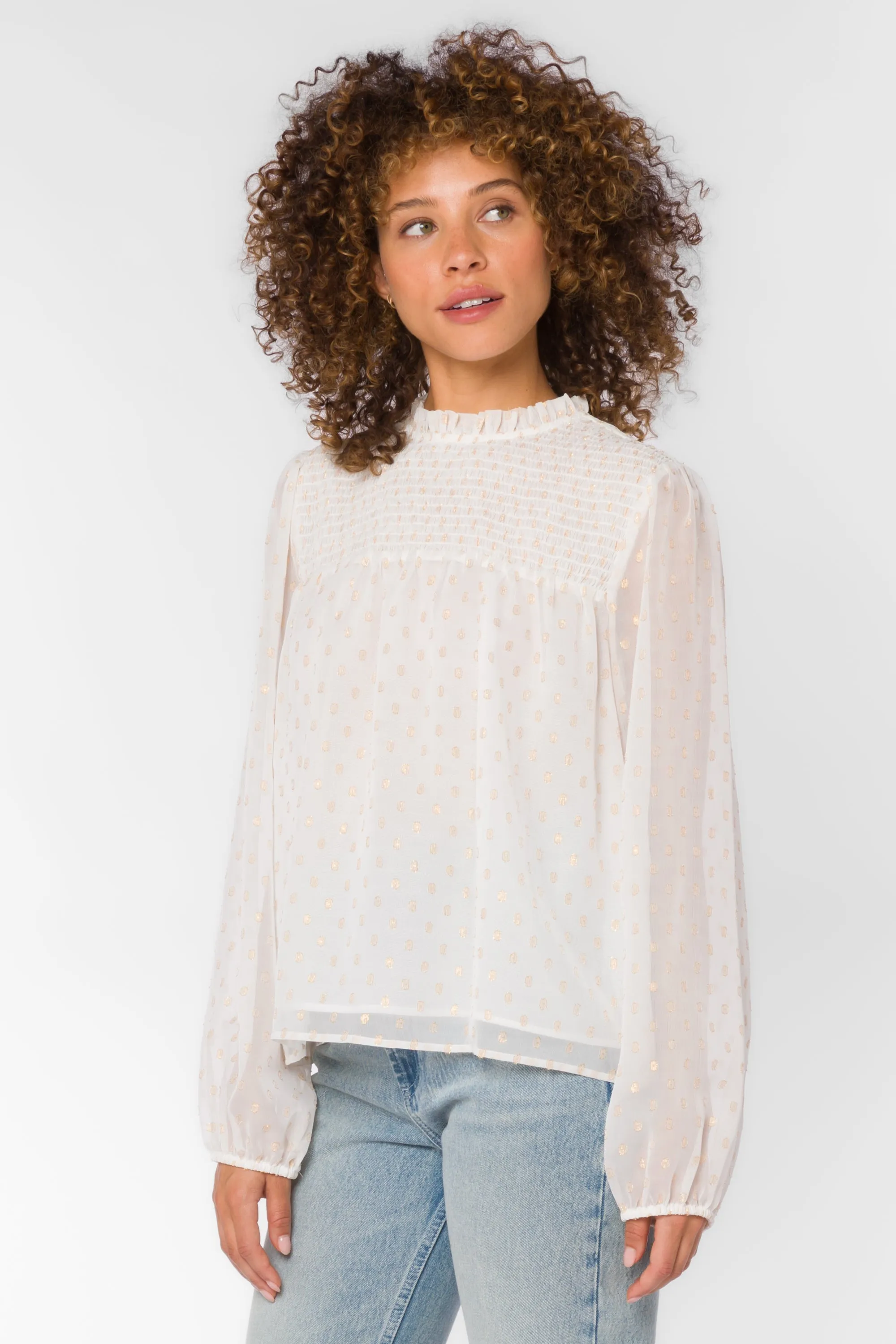 Nenna Gold Dots Blouse