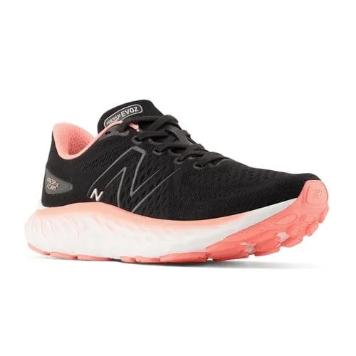 NEW BALANCE WOMEN'S FRESH FOAM EVOZ V3 BLACK/PINK RUNNING SHOES (B WIDTH)