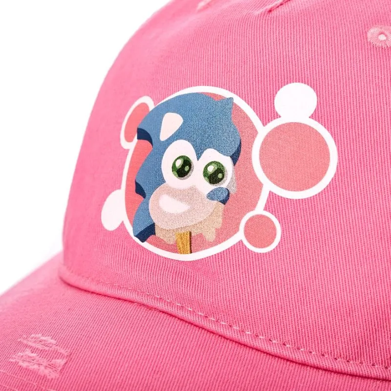 Official Sonic the Hedgehog Ice Cream Distressed Pink Trucker Snapback