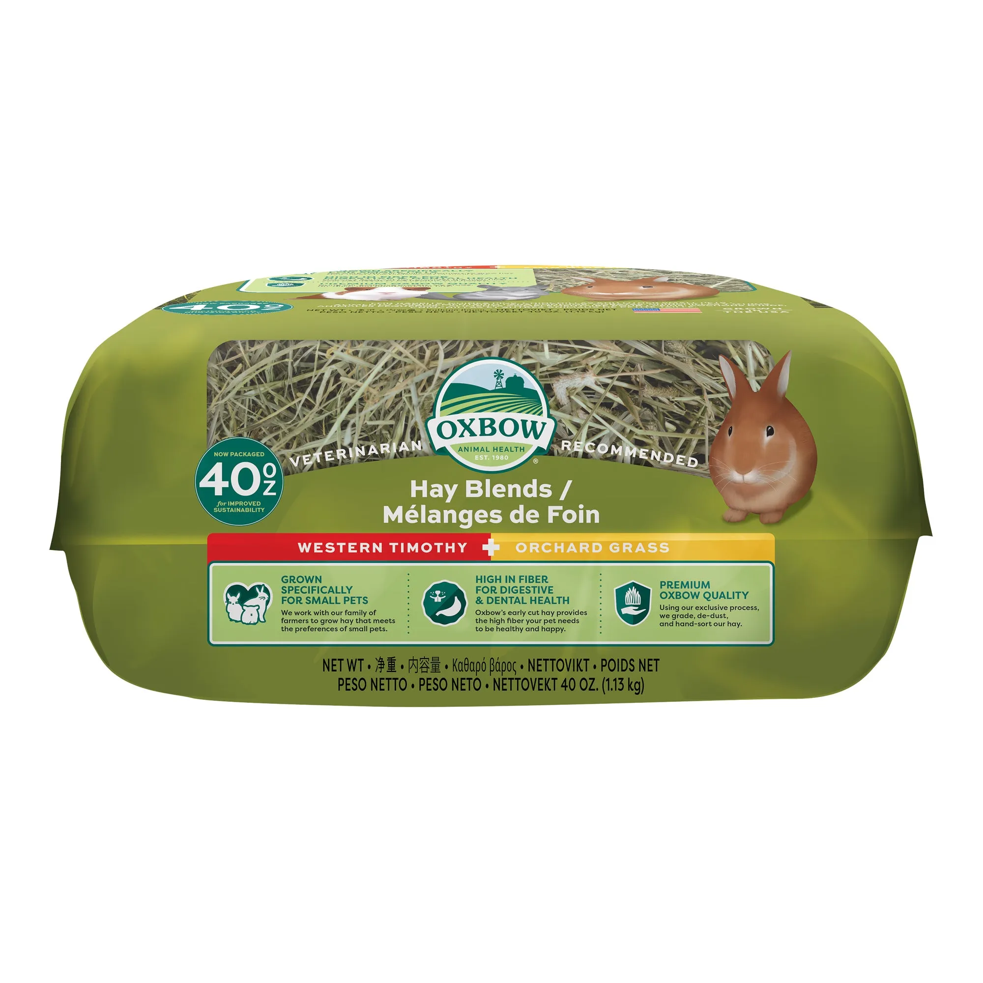 Oxbow Hay Blends: Western Timothy & Orchard Hay 40 oz