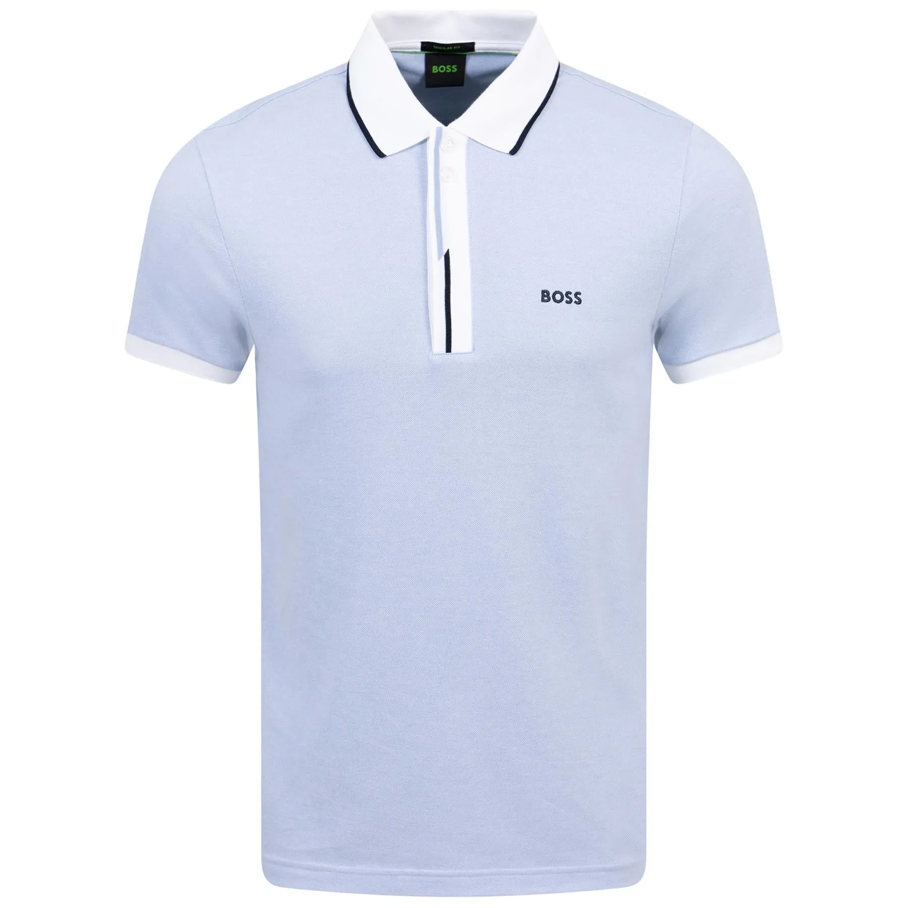 Paddy 3 Cotton Jersey Regular Fit Polo Open Blue - W23