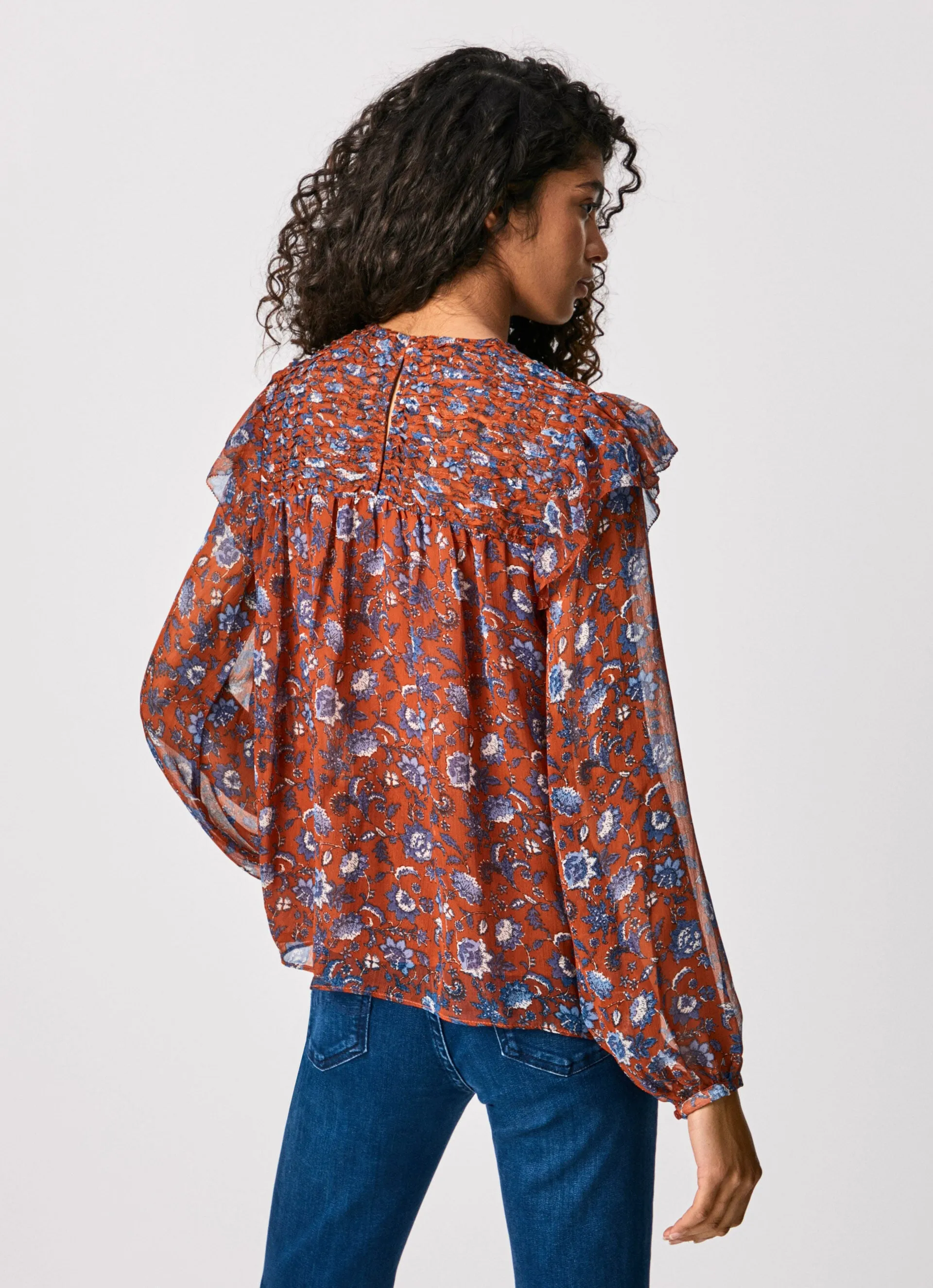 PepeJens Boho Blouse with Flowers Aitana PL304131 multi