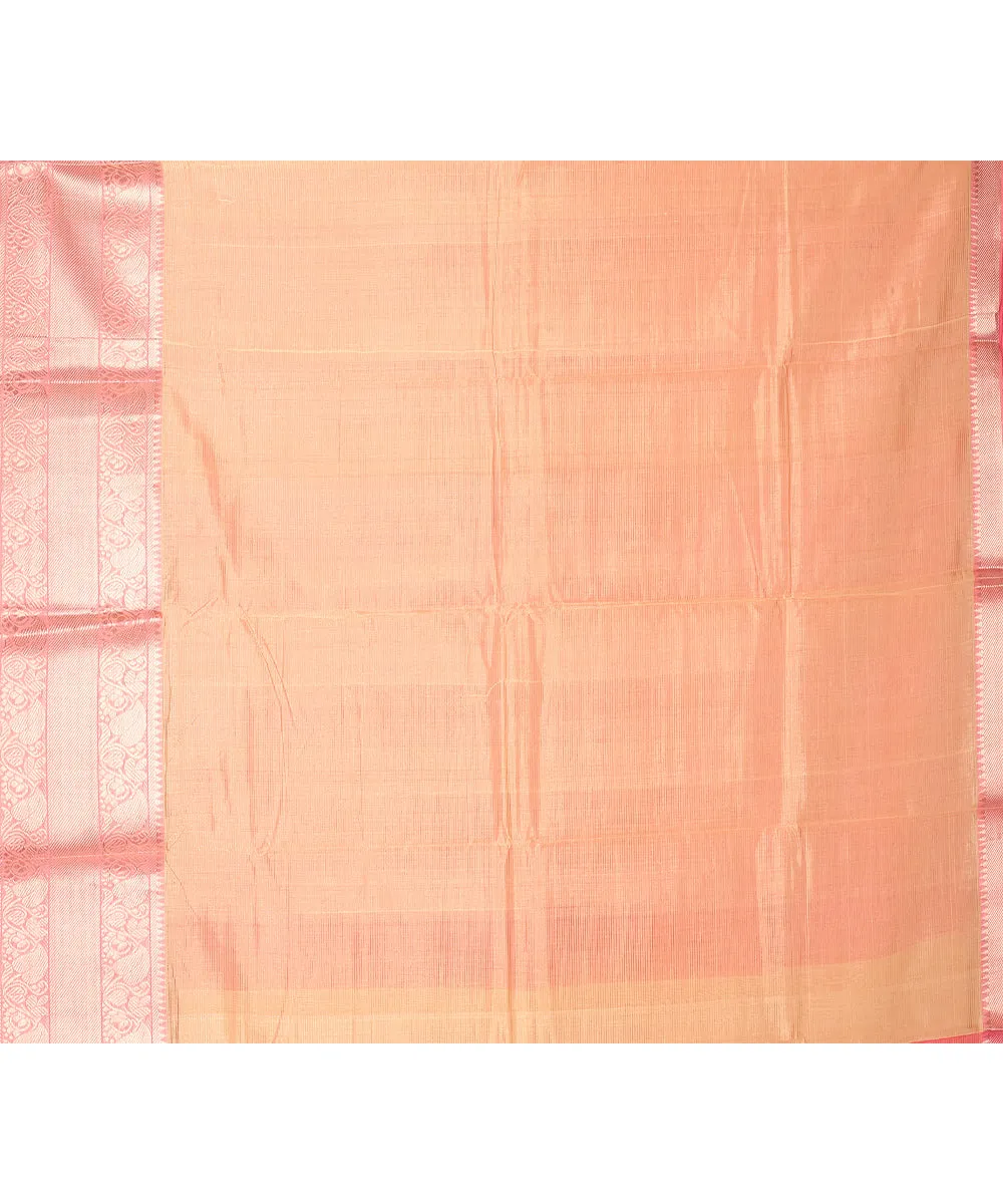 Pink handloom mangalagiri cotton silk saree