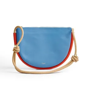 Project Dyad || Sky Blue/Lobster Red Adjustable Rope Strap Inner small pocket Selene Zipper Bag