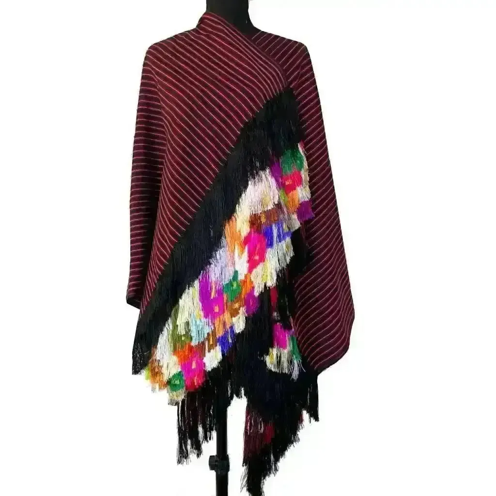 Purepecha rebozo with fringe