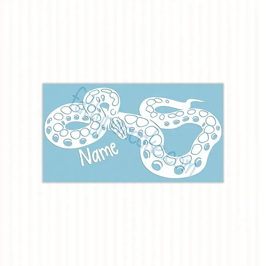 Rainbow Boa Decal, Waterproof Vinyl Decal, Cute Snake Reptile Gift