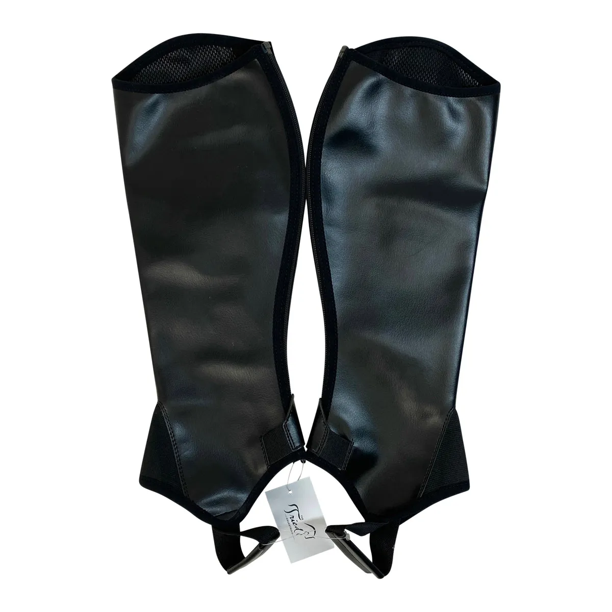 Saxon Equileather Half Chaps in Black - Medium