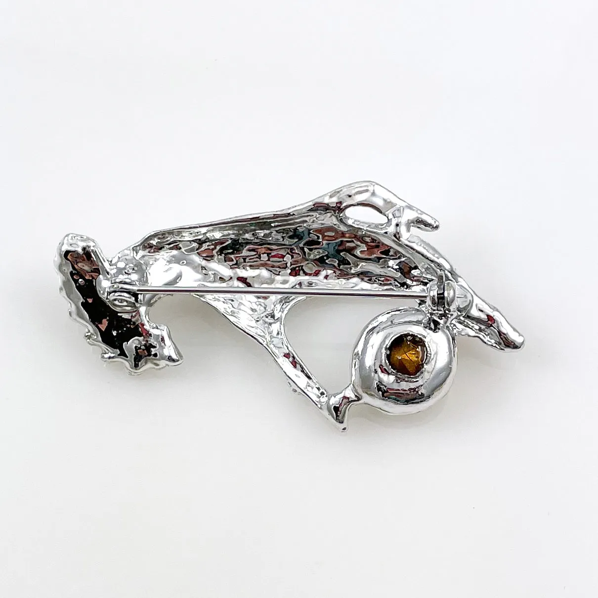 Silver Hand Brooch Victorian Revival