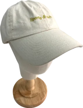 Sporty & Rich Beige Embroidered Baseball Cap One Size