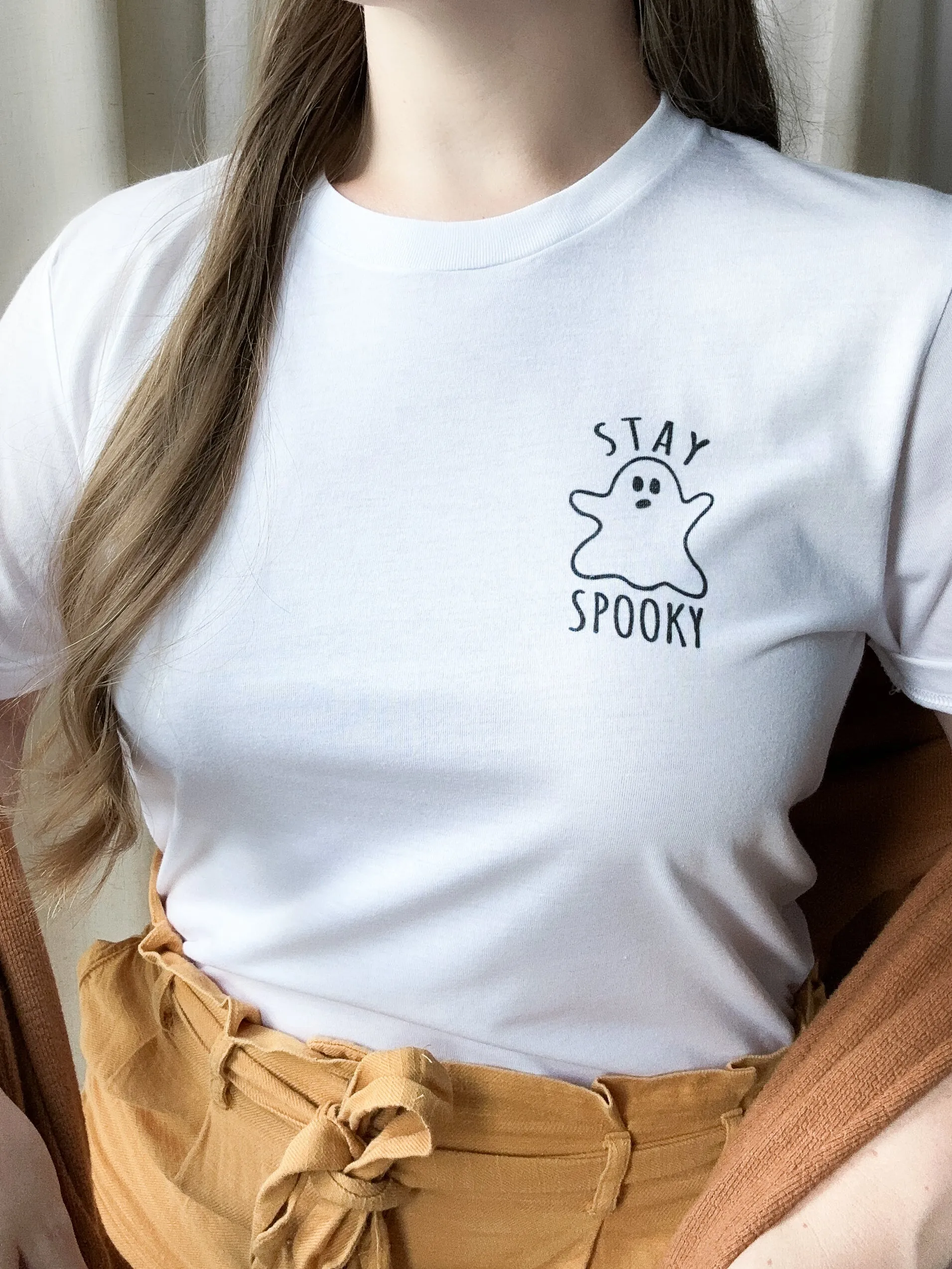 Stay Spooky Faded Ghost Halloween Shirt