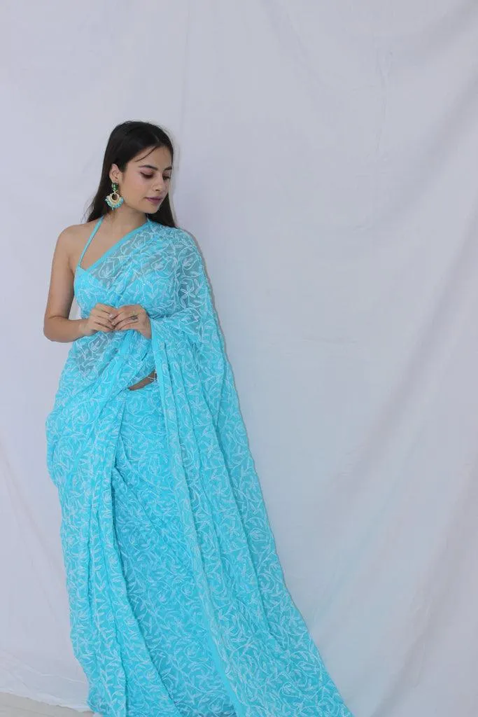 Tepchi Chikankari Sarees