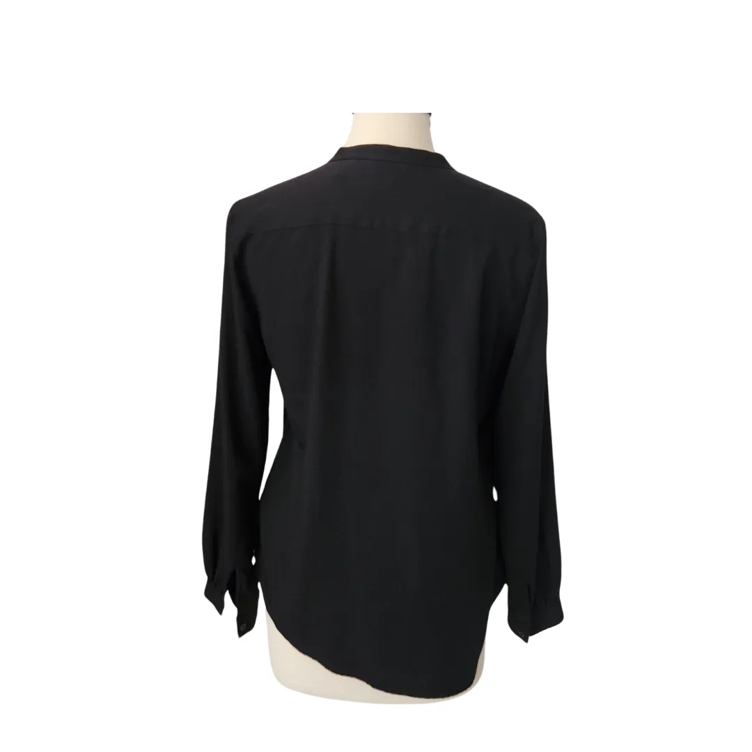 Uniqlo Black Pleated Long-sleeves Top | Gently Used |