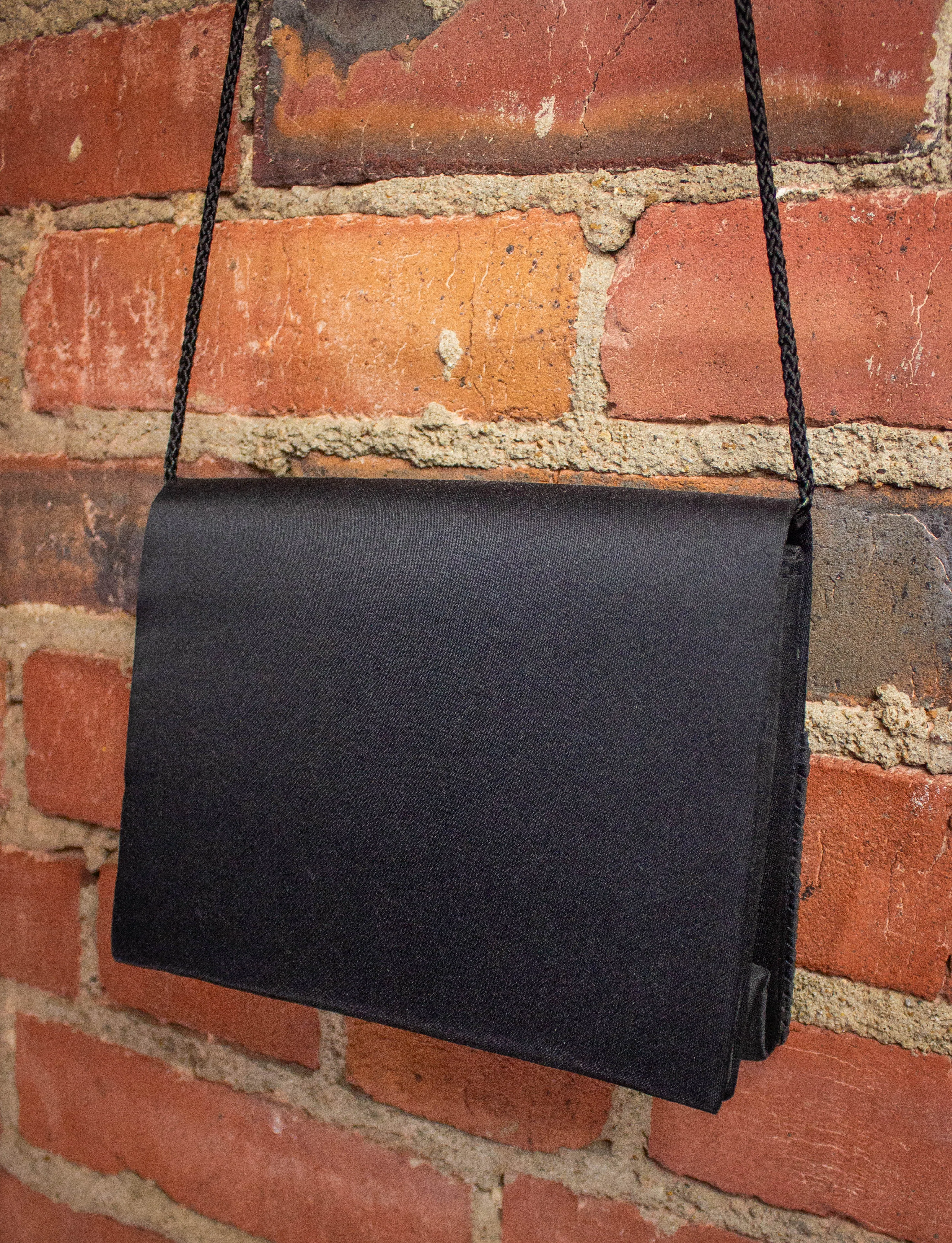 Vintage Black Party Crossbody Clutch 1980s