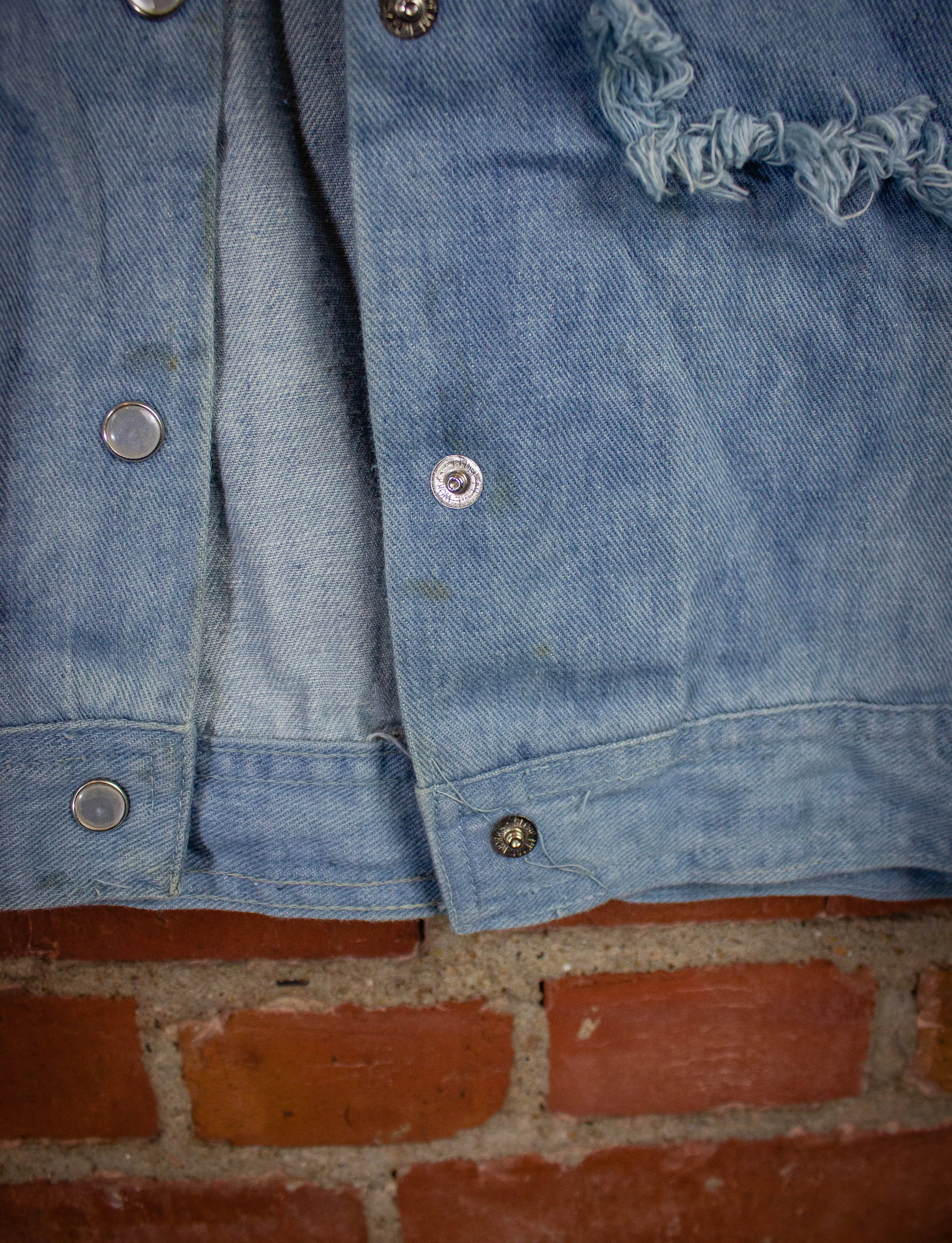 Vintage Denim Light Wash Crop Jacket 1970s S