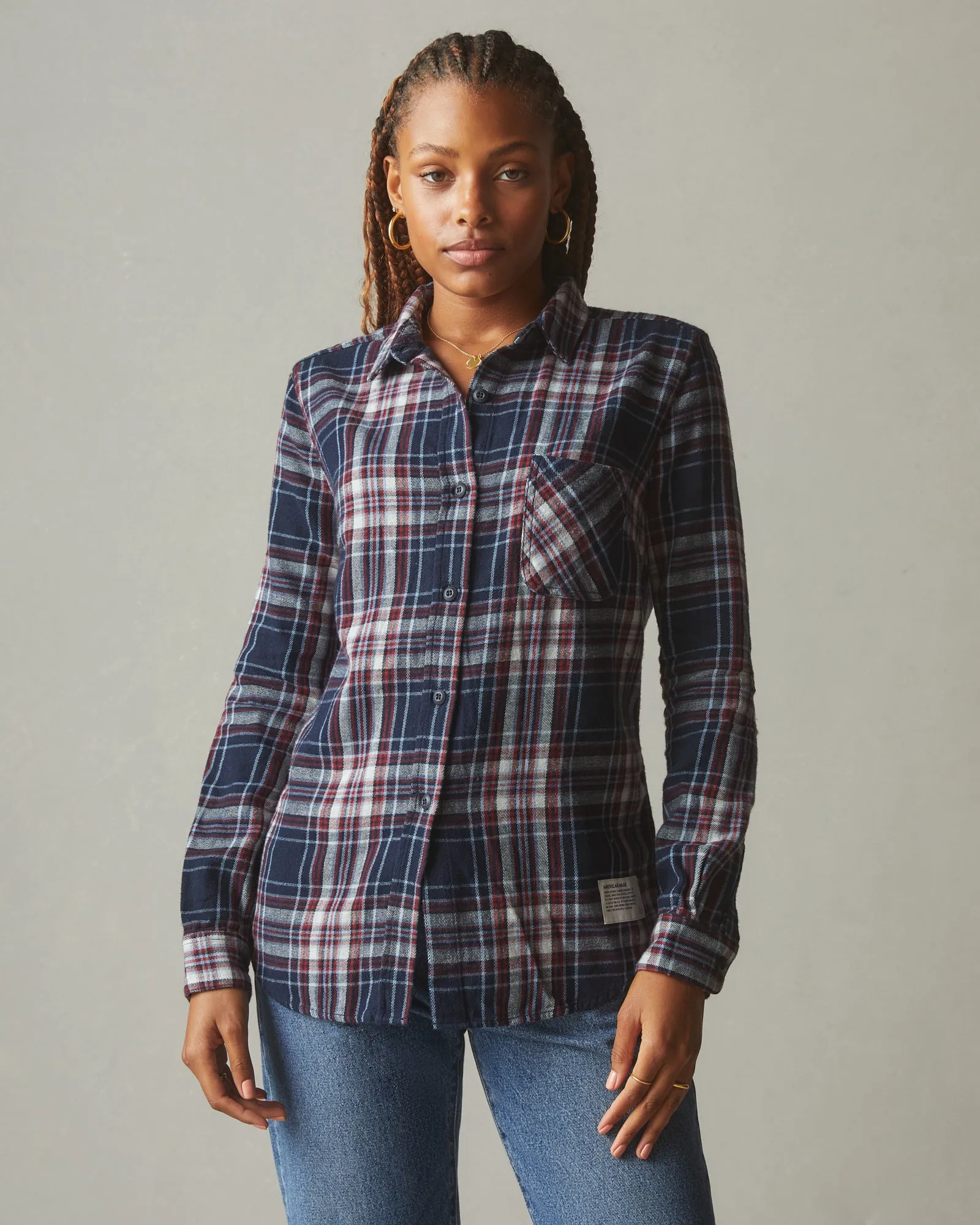 Vintage Flannel - Dress Navy Plaid