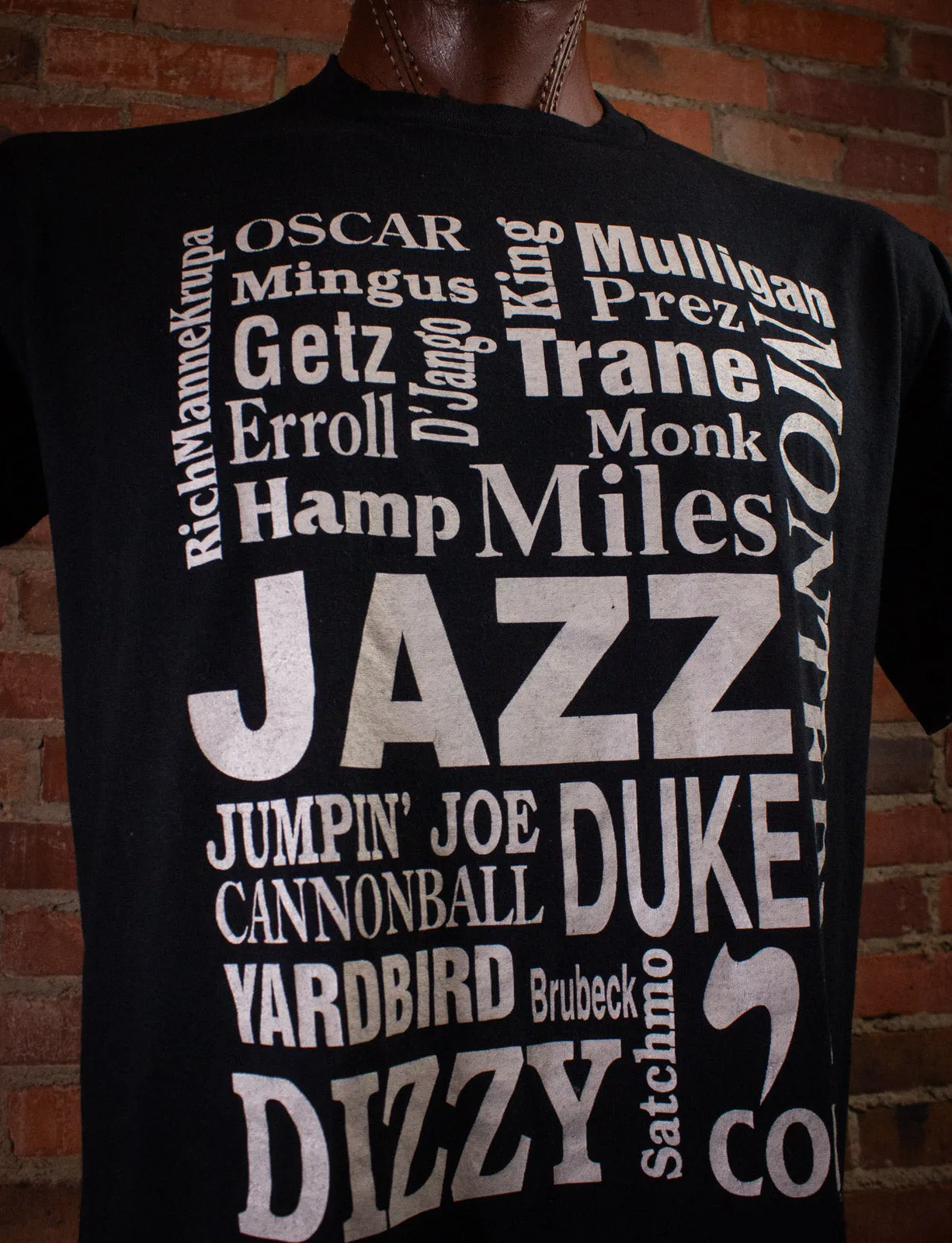 Vintage Jazz Greats Graphic T Shirt 1993 Black XL