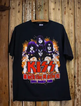 Vintage KISS Rock The Nation Concert T Shirt 2004 Black Large