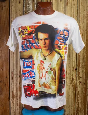 Vintage Sex Pistols Sid Vicious Tribute T Shirt 80s White XL