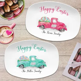 Vintage Truck Easter Platter