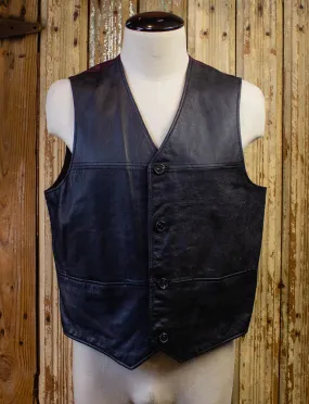 Vintage Wilsons Pelle Studio Leather Vest 90s Black XL