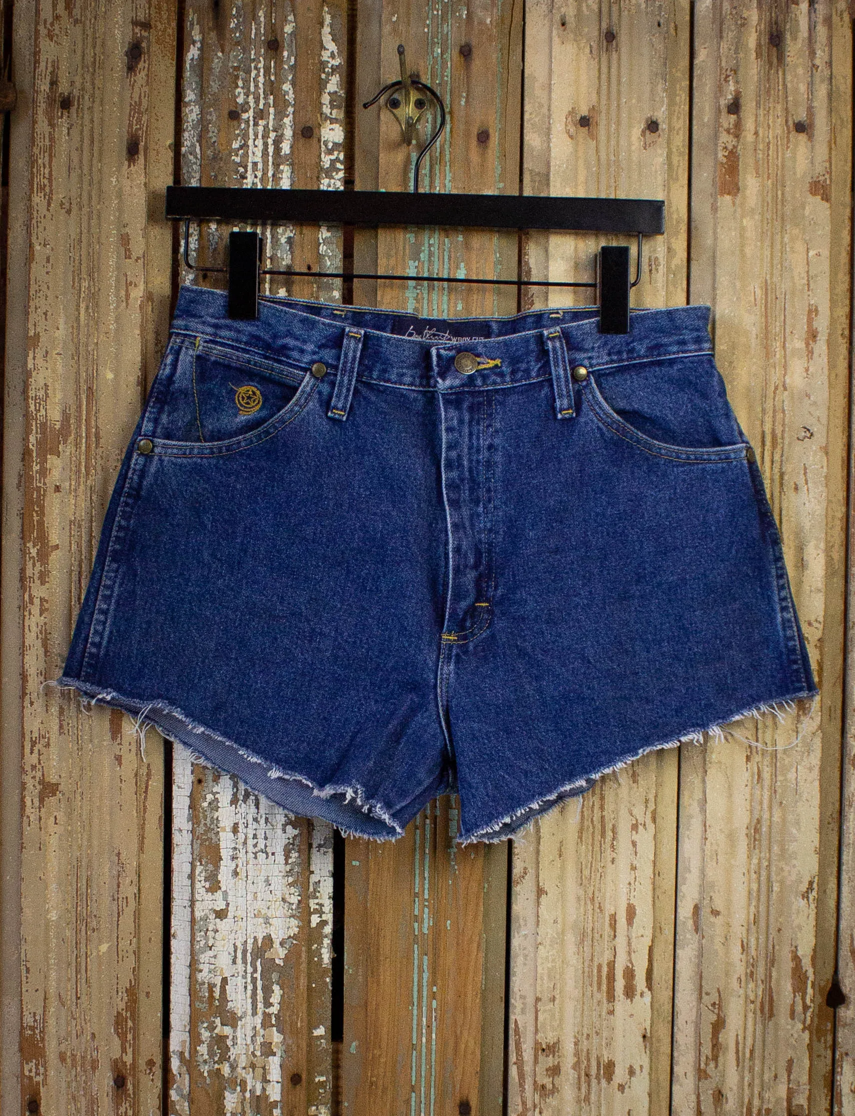 Vintage Wrangler Cowboy Cut Medium Wash Cut Off Shorts 32W