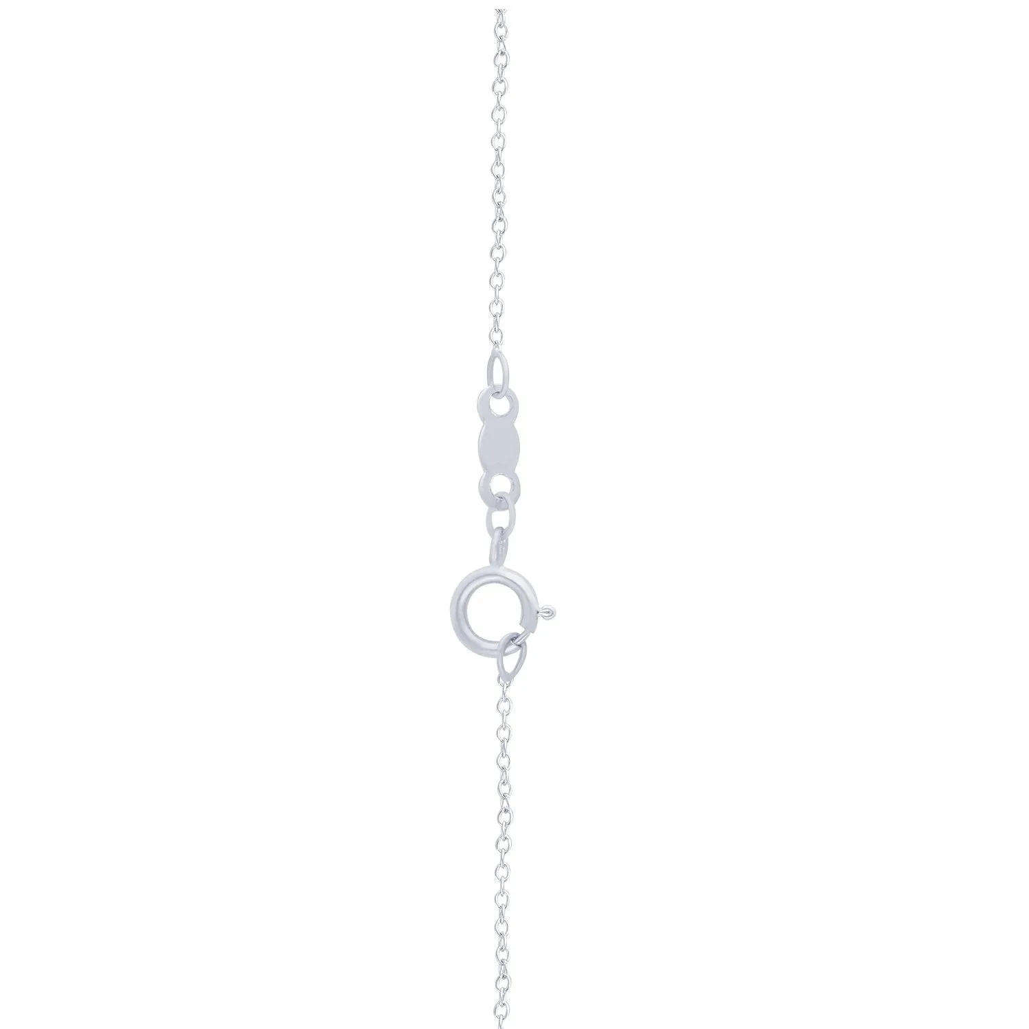 White Gold Sapphire & Diamond Infinite Necklace